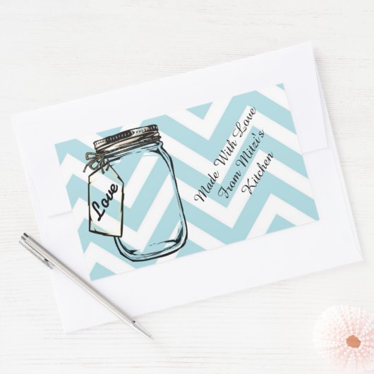 Gemaakt met liefde mason jar sticker (Envelop)