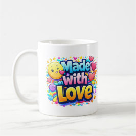 Gemaakt met Liefde – Minimalistische Hart Typograp Koffiemok