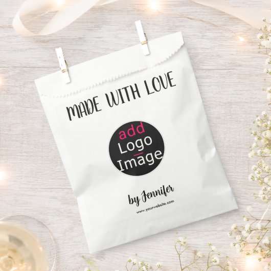 Gemaakt met Liefde Moderne professionele Logo Bedankzakje (Geknipt)