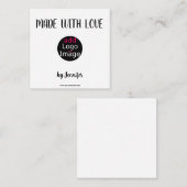 Gemaakt met Liefde Moderne professionele Logo Notitiekaartje (Voorkant / Achterkant)