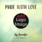 Gemaakt met Liefde Moderne professionele Logo Raamsticker (Vel 3)