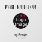 Gemaakt met Liefde Moderne professionele Logo Raamsticker (Vel)