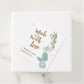 Gemaakt met Liefde Naaien Geborduurd Bloem Label (In situ)