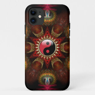 Gemaakt met liefde: new age Red YinYang Fractal St Case-Mate iPhone Case