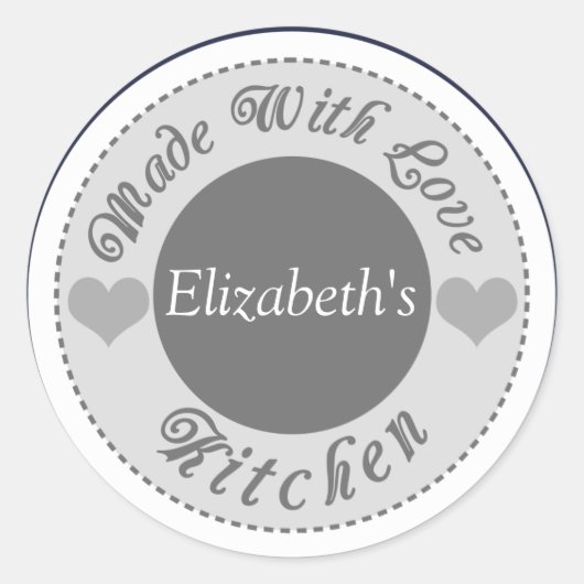 Gemaakt met liefde op maat bakken Stickers (Voorkant)