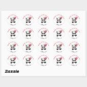 Gemaakt met liefde panda ronde sticker (Vel)