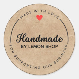 Gemaakt met liefde Pas Craft Circle aan Ronde Sticker