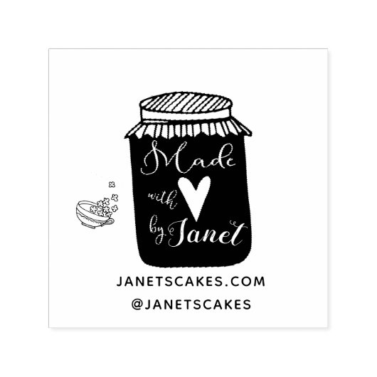 Gemaakt met liefde | Productstempel Zelfinktende Stempel (Design)