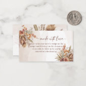 Gemaakt met liefde recept insert kaart notitiekaartje (Voorkant / Achterkant in situ)