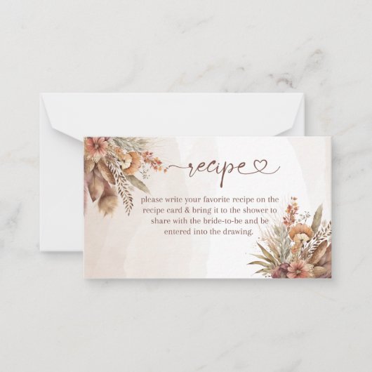 Gemaakt met liefde recept insert kaart notitiekaartje (Voorkant)