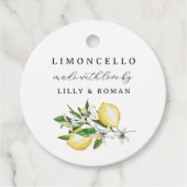 Gemaakt met liefde Ronde Limoncello Bedankjes Labels (Voorkant)