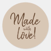 Gemaakt met liefde - ronde sticker (Voorkant)