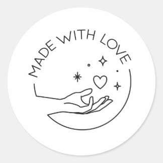 Gemaakt met liefde ronde sticker
