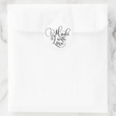 Gemaakt Met Liefde  Ronde Sticker (Tas)