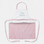 Gemaakt met liefde roze en witte keuken Schort (Voorkant)