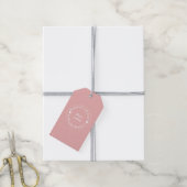 Gemaakt met Liefde Roze Hart Bakontwerp Cadeaulabel (Met Touw)