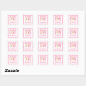 Gemaakt met liefde roze hart Sticker (Vel)