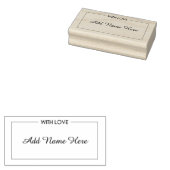 Gemaakt met liefde rubberen stempel (Gestempeld)