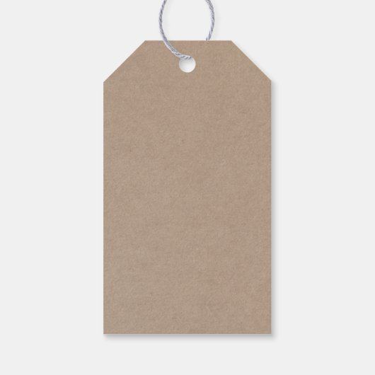 Gemaakt met Liefde | Rustieke Kraft Blauwe Stijlvo Cadeaulabel (Achterkant)