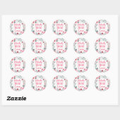 Gemaakt met liefde rustieke shabby chique Rozen an Ronde Sticker (Vel)