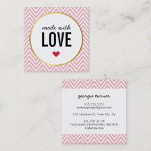 GEMAAKT MET LIEFDE schattige verpakking chevron zw