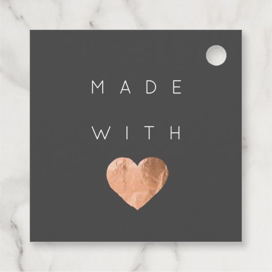Gemaakt met liefde Simply Heart Black Web Korting Bedankjes Labels (Achterkant)