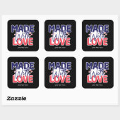 Gemaakt met liefde sticker (Vel)