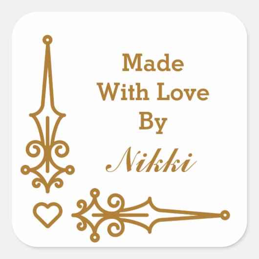 Gemaakt met Liefde stickers (Voorkant)