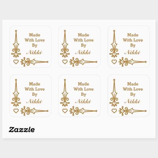 Gemaakt met Liefde stickers (Vel)