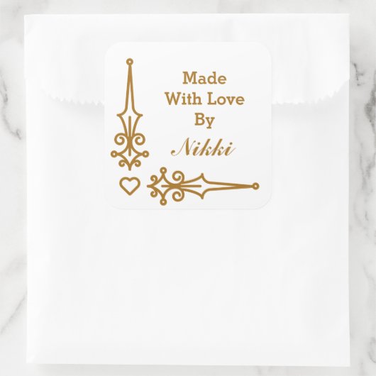 Gemaakt met Liefde stickers (Tas)