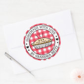 Gemaakt met Liefde, Thuisgemaakte Appeltaart Cadea Ronde Sticker (Envelop)