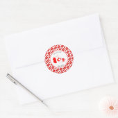 Gemaakt met liefde uit CANADA VLAG Canadese kaart Ronde Sticker (Envelop)