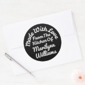 gemaakt met liefde van de keuken van ronde sticker (Envelop)