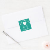 gemaakt met liefde van de keuken van vierkante sticker (Envelop)