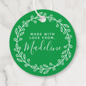 gemaakt met liefde van | Jouw namen toevoegen Bedankjes Labels (Achterkant)