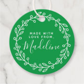 gemaakt met liefde van | Jouw namen toevoegen Bedankjes Labels (Voorkant)