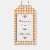 Gemaakt met liefde van uw keuken-abrikozenjam cadeaulabel (Achterkant)