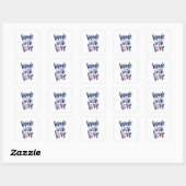 Gemaakt Met Liefde Vierkante Sticker (Vel)