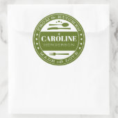 Gemaakt met Liefde Voedsel Gift Sticker bos groen (Tas)