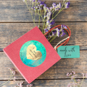 Gemaakt met liefde voor je naam Ocean Tiffany Gold Ronde Sticker