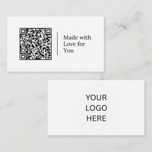 Gemaakt Met Liefde voor Jou Aanpasbare QR-code L Visitekaartje