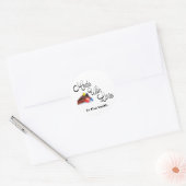 Gemaakt met liefde Waterverf chocoladetaart bessen Ronde Sticker (Envelop)