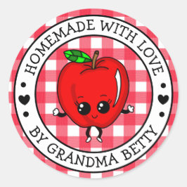 Gemaakt met liefde, zelfgemaakte Apple Pie Gift La Ronde Sticker