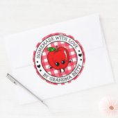 Gemaakt met liefde, zelfgemaakte Apple Pie Gift La Ronde Sticker (Envelop)