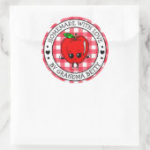 Gemaakt met liefde, zelfgemaakte Apple Pie Gift La Ronde Sticker (Tas)