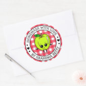 Gemaakt met liefde, zelfgemaakte Apple Pie Gift La Ronde Sticker (Envelop)