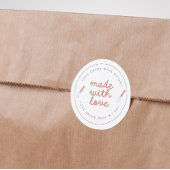 Gemaakt met liefde zelfgemaakte bakkerij bedrijf ronde sticker