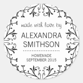 Gemaakt met Liefde Zelfgemaakte Canning Gift Label