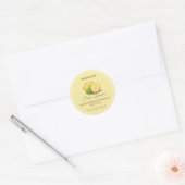 Gemaakt met liefde zelfgemaakte limonade ronde sticker (Envelop)