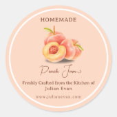 Gemaakt met liefde zelfgemaakte perzik jam Sticker (Voorkant)